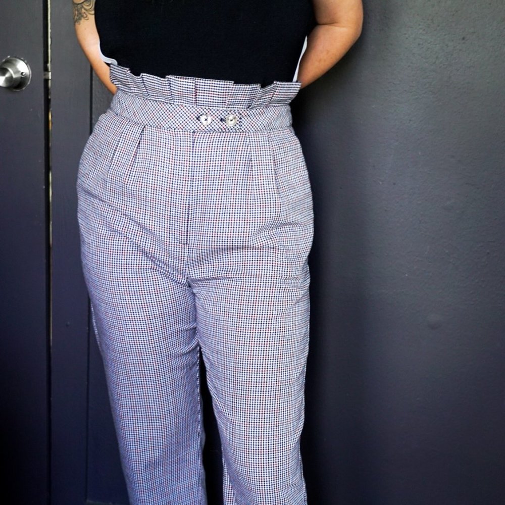 Topshop Paper Bag High Waist Trousers